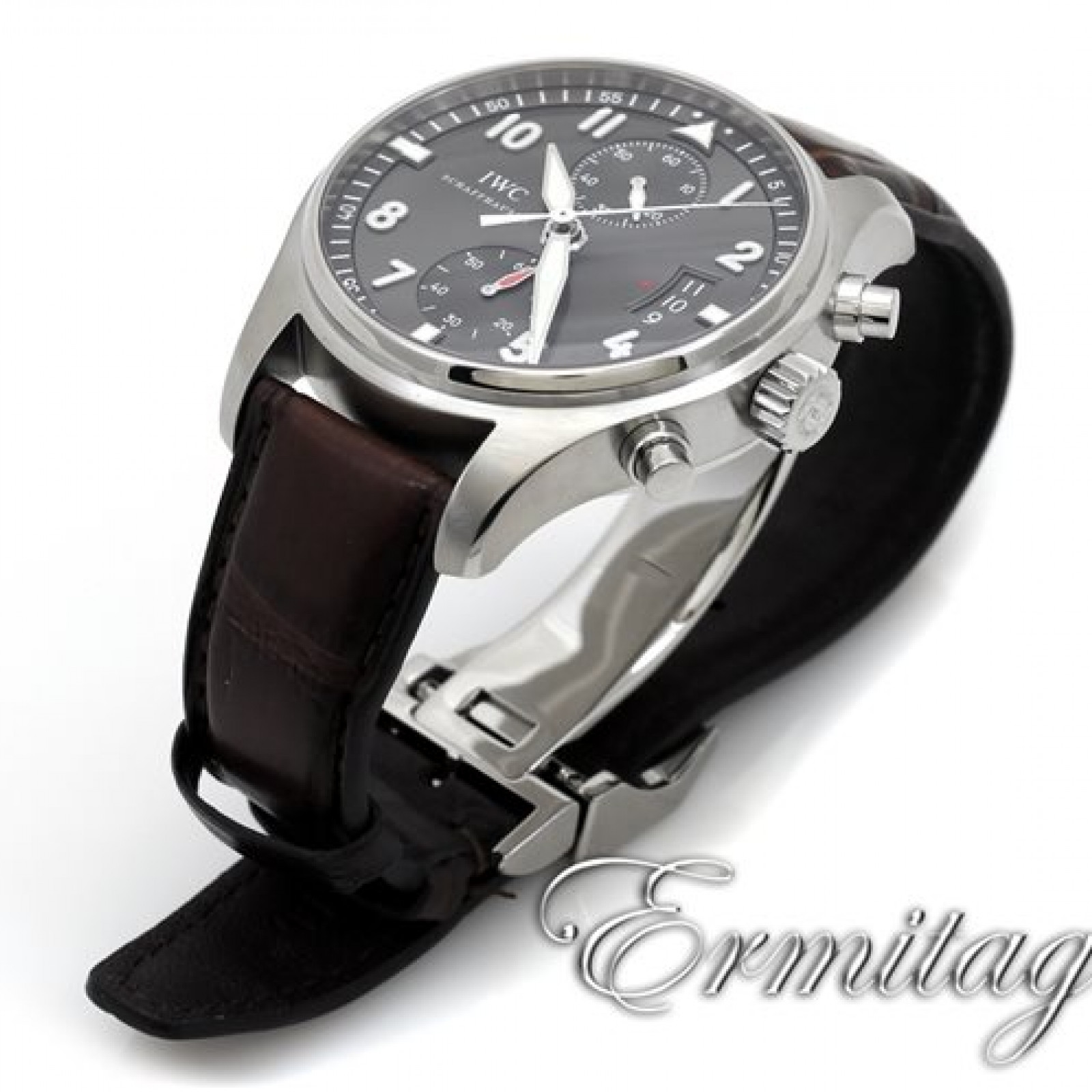 Pre-Owned IWC Spitfire Flyback 3809 with Black Charcoal Dial